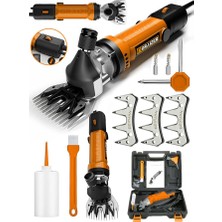 Graizer Alman 3600 W Devir Ayarli Bakir Sargili Çelik Şanzuman Koyun Keçi Kirkma Makinesi + 3 Adet Üst Bıçak