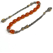 Tesbihkenti Oksitli Özel Püskül Bal Rengi Zar Kehribar Zaza