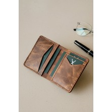 Koof Craft Hakiki Deri Cüzdan, Kahverengi Deri Cüzdan, Hediyelik Ürün, El Yapımı, Şık ve Dayanıklı