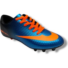 Walked 401-26 Erkek Halı Saha Çivili Krampon Mavi Turuncu