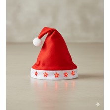Adalinhome Işıklı Yılbaşı Noel Şapkası – Kırmızı Keçe