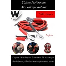 Lufern Yüksek Performans 1200 Amper Akü Takviye Kablosu Bakır Kaplama Oto Hızlı Şarj Güçlü Iletken Enerji