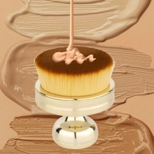 N&M Store Profesyonel Geniş Pratik Tutma Saplı Gold Büyük Fondöten Yayma Fırçası NM-9432