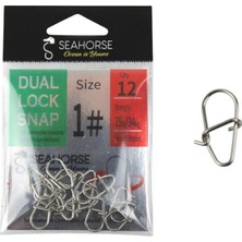Sea Horse Dual Lock Snap Nickel #1 Qty:12