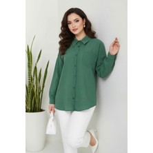 Hiramir Kadın Oversize Yeni Sezon Pera Keten Gömlek