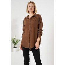 Hiramir Kadın Oversize Yeni Sezon Pera Keten Gömlek