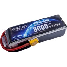 Robotistan 11.1V 3s Lipo Pil-Batarya 8000MAH 65C