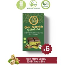 Milat Çikolata Milat Sütlü Fıstık Dolgulu Çikolata 6 × 60 g