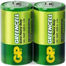 Gp Batteries GP13G Greencell D Boy Kalın Pil 1.5 Volt - 2 Adet