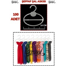 Manken İstanbul 100 Adet ( 14 cm ) Şeffaf Kristal Şal Askısı–düzenli ve Estetik Bir Görünüm Için !