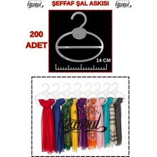 Manken İstanbul 200 Adet ( 14 cm ) Şeffaf Kristal Şal Askısı–düzenli ve Estetik Bir Görünüm Için !