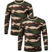 Single Sword 2’li Set Unisex Kamuflaj Desen Uzun Kollu %100 Pamuk Kamp · Askeri · Spor · Günlük T-Shirt S//Ç.KAMUFLAJ
