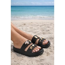 Minibonito Kız Çoçuk Taşlı Şık, Rahat, Konforlu Eva Terlik