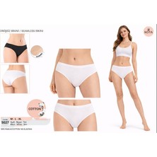 Kota Dikişsiz Lazer Kesim Cotton Beyaz Renk Bikini Külot 3'lü