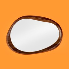 Kpm Amorf Ayna - Kahverengi - 38X55 cm