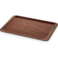 Külsan 3753.EKCE - Arcoform 2'li Ceviz Kaymaz Dikdörtgen Tepsi 37X53 Cm, Thermoset Melamin