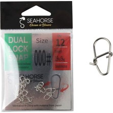 Sea Horse Dual Lock Snap Nickel #000 Qty:12