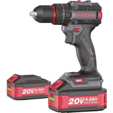 Grogh Kömürsüz Motorlu Şarjlı Darbeli Matkap Çift Akü 20V 4Ah GRX2022-4 BMC | Çift Vitesli Akülü Vidalama