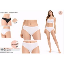 Kota Dikişsiz Lazer Kesim Cotton Asorti (Siyah, Beyaz, Ten) Bikini Külot 3'lü