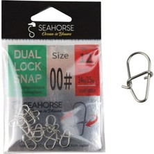 Sea Horse Dual Lock Snap Nickel #00 Qty:12
