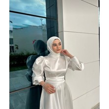 Kadın Beyaz Abiye Janjan Şal