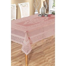 Raşel Örme 140X180 Pano Desenli Masa Örtüsü Pembe