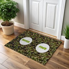 Patilemece Kamuflaj Desenli Dijital Baskılı 35X50CM Kedi Köpek Mama Paspası