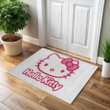 Patilemece Hello Kity Desenli Dijital Baskılı 35X50CM Kedi Köpek Mama Paspası