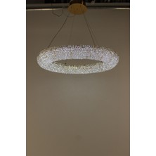 GN Gen Aydınlatma  Lüks Italyan Prizma Tasarım Kristal Taşlı 3 Renk LED Gold Avize