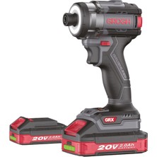 Grogh Kömürsüz Motorlu Akülü Torklu Vidalama Çift Akülü 20V 2Ah GRX2033-2 BMC | Şarjlı Torklu Vidalama