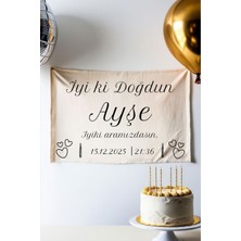 Rabadon 70X100 cm Doğum Günü Flaması Isme Özel Kişiselleştirilebilir Afiş (Branda Baskı)