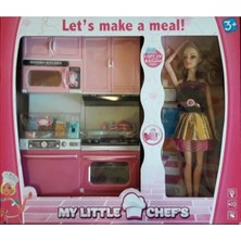 Kiddico Toys My Little Chefs 2'li Eklemli Et Bebek ve Lavobalı Bulaşık Makineli Set Pembe