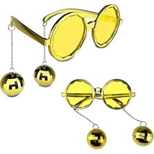 Tuncel Store Disko Toplu Küpeli Parti Gözlüğü Altın Renk