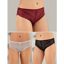 Şahinler Kadın Dantel Detaylı 6 Adet Külot 3086