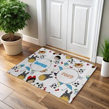 Patilemece Oyun Desenli Dijital Baskılı 50X70CM Kedi Köpek Mama Paspası