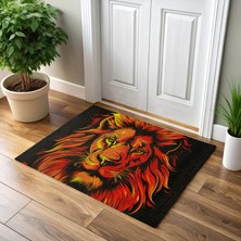 Patilemece Aslan Desenli Dijital Baskılı 35X50CM Kedi Köpek Mama Paspası