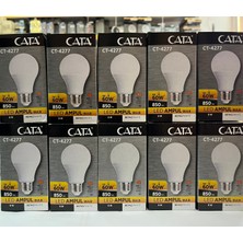 Cata 9W LED Ampul 10’LU –E27 Seçenekli, Beyaz Işık, Enerji Tasarruflu LED