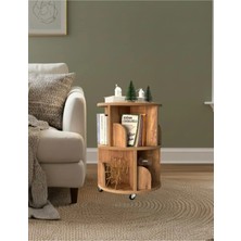 Atlantik Mobilya 8 Raflı 360 Derece Dönen Kitaplık