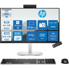 Hp Elitestudio 8 G1I Intel Core Ultra 7 265 5.3 Ghz 40GB Ddr5 512GB SSD Intel Aı Boost Windows 11 Pro 23.8" Dokunmatik Fhd (1920 x 1080) IPS All In One Bilgisayar WCS7D3ETP19 + Zetta Flash Bellek