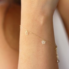 Glorria Altın Papatya Bileklik