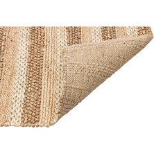 Akbel Halı Netra S-1410 Naturel XW - El Dokuma Jüt Hasır Halı Naturel Örgü Desen