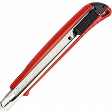 Vip-tec Prof. Küçük Maket Bıçağı Ergonomik Tasarım Dayanıklı Metal Gövde 140 mm Kırmızı