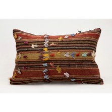 Kilim Wholesale El Yapımı Kilimden Yapılmış Vintage Kırlent Kılıfı, YÜN,40X60CM