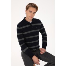 U.S. Polo Assn. Erkek Regular Fit Polo Yaka Lacivert Kazak 50315036-VR033