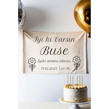 Rabadon 70X100 cm Doğum Günü Flaması Isme Özel Kişiselleştirilebilir Afiş (Branda Baskı)