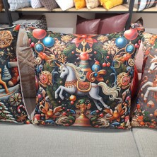 Kırlent Evim Dekoratif Kırlent Kılıfı Yeni Yıl Teması