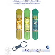 Nefa Tüm Arıtma Cihazlarına Uyumlu PH - Alkali - Mineral 3'lü Su Arıtma Filtresi