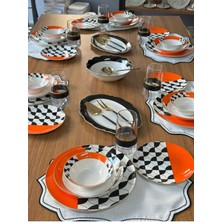 MD Mimoza Dekor Yemek Takımı 44 Parça 6 Kişilik Sunset Aura