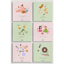 Tiny Stories TR Motivasyon Motto Kart Seti -6 Adet / Kartpostal