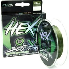 Fujin Hex Braid X8 Olta Misinası 300 mt - 0,18mm Koyu Yeşil Ultra Yüksek Mukavemet